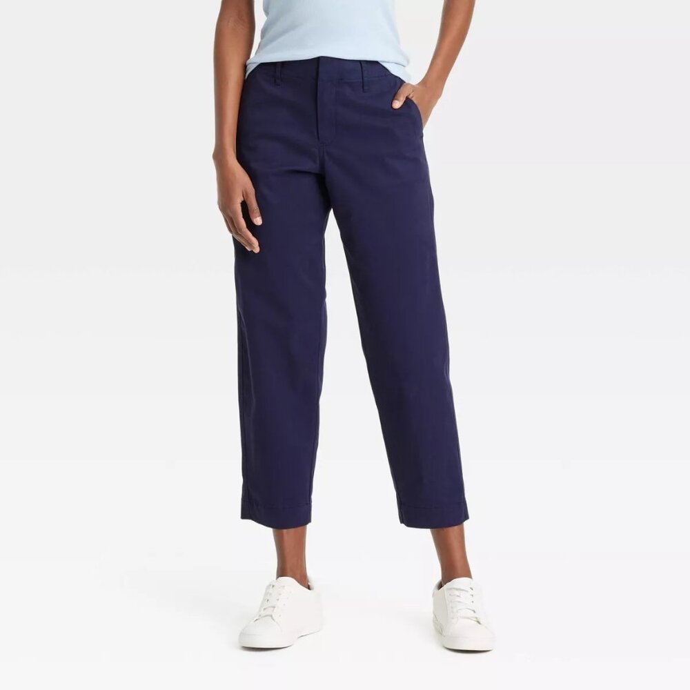 a new day Navy Crop Trousers 14
